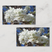 White Blossoms II Spring Flowering Tree 名刺 (正面/裏面)