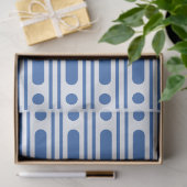 White Blue Bone Inlay Dots Border Decoupage Paper 薄葉紙 (ギフト)