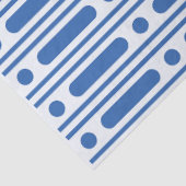 White Blue Bone Inlay Dots Border Decoupage Paper 薄葉紙 (詳細)