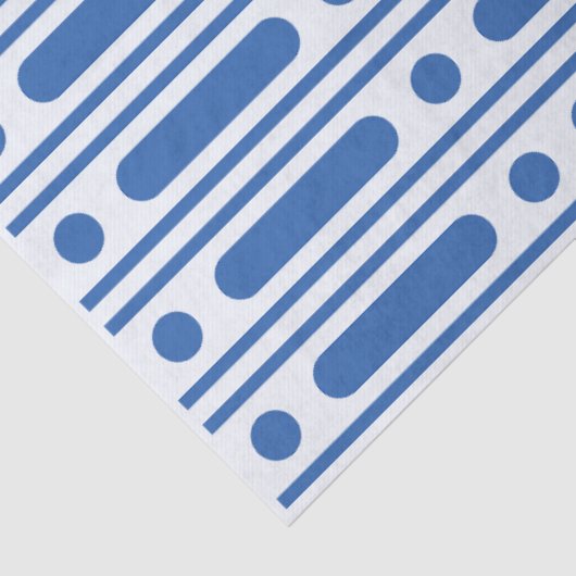 White Blue Bone Inlay Dots Border Decoupage Paper 薄葉紙 (詳細)