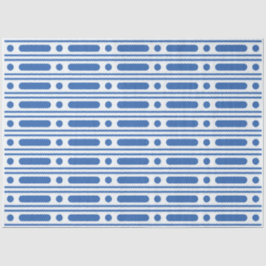 White Blue Bone Inlay Dots Border Decoupage Paper 薄葉紙