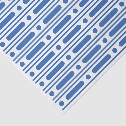 White Blue Bone Inlay Dots Border Decoupage Paper 薄葉紙 (詳細)