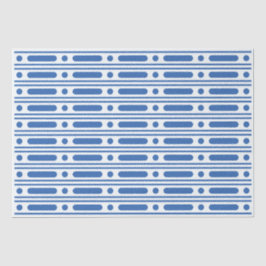 White Blue Bone Inlay Dots Decoupage Paper 薄葉紙