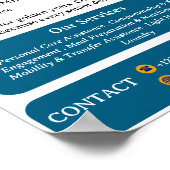 White & Blue Elderly Senior Care Give Promotional  ポスター (角)