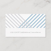 White blue grey stripes modern minimal simple card 名刺 (裏面)