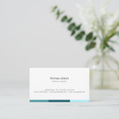 White blue mint classy minimal geometric design 名刺 (スタンド正面)