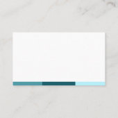 White blue mint classy minimal geometric design 名刺 (裏面)