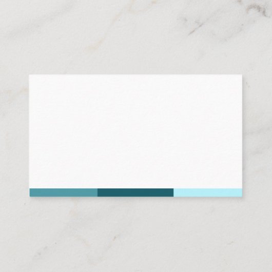 White blue mint classy minimal geometric design 名刺 (裏面)