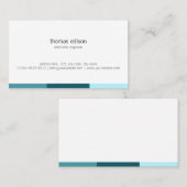 White blue mint classy minimal geometric design 名刺 (正面/裏面)