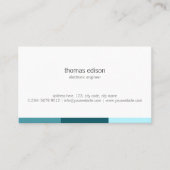 White blue mint classy minimal geometric design 名刺 (正面)