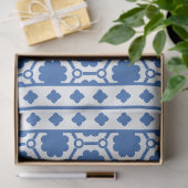 White Blue Modern Bone Inlay Decoupage Paper 薄葉紙 (ギフト)