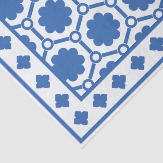 White Blue Modern Bone Inlay Decoupage Paper 薄葉紙 (詳細)