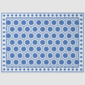 White Blue Modern Bone Inlay Decoupage Paper 薄葉紙 (正面)