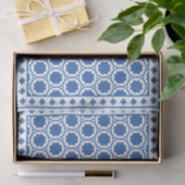 White Blue Modern Bone Inlay Decoupage Paper 薄葉紙 (ギフト)