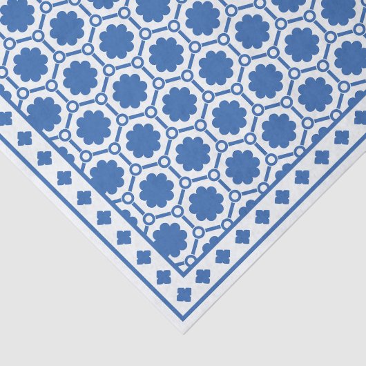 White Blue Modern Bone Inlay Decoupage Paper 薄葉紙 (詳細)
