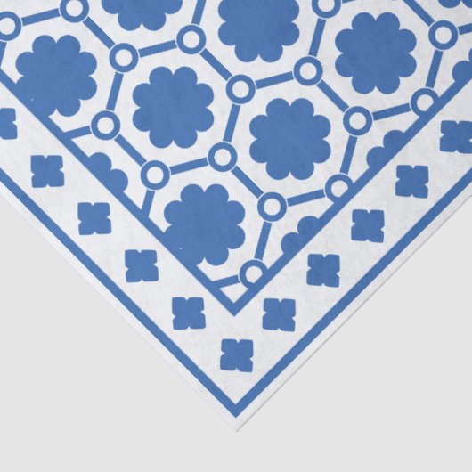 White Blue Modern Bone Inlay Decoupage Paper 薄葉紙 (詳細)