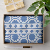 White Blue Modern Bone Inlay Decoupage Paper 薄葉紙 (ギフト)