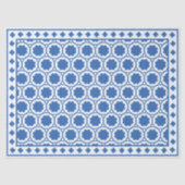 White Blue Modern Bone Inlay Decoupage Paper 薄葉紙 (正面)