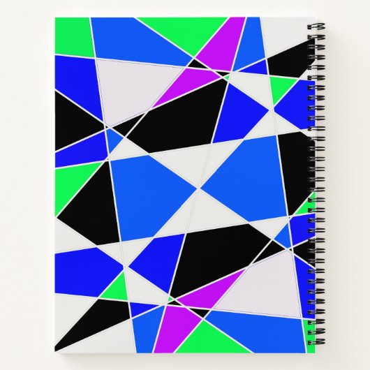 White blue Purple triangle abstract  ノートブック (裏面)