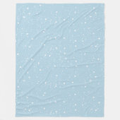 White Blue Sky of Stars フリースブランケット (正面)