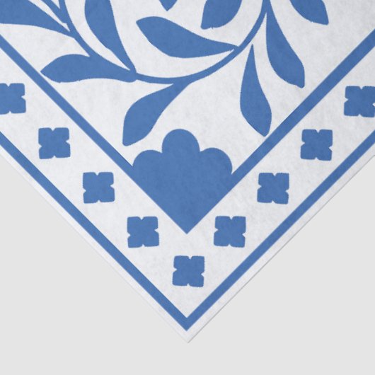 White Blue Traditional Bone Inlay Decoupage Paper 薄葉紙 (詳細)