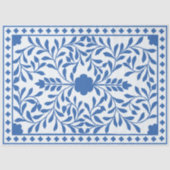 White Blue Traditional Bone Inlay Decoupage Paper 薄葉紙 (正面)