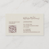 White Blush 3D Flowers Logo Initials 名刺 (裏面)