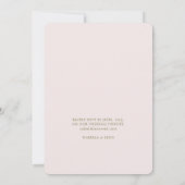 White & Blush | Chic Blush Rose Wedding Invitation 招待状 (裏面)