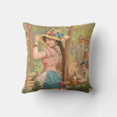 White Bock (1889) by Henry Jerome Schile クッション (裏面)