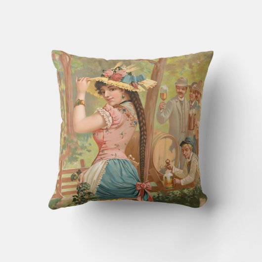 White Bock (1889) by Henry Jerome Schile クッション (裏面)