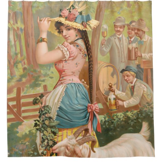 White Bock (1889) by Henry Jerome Schile シャワーカーテン (正面)