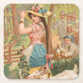 White Bock (1889) by Henry Jerome Schile スクエアペーパーコースター