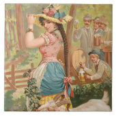 White Bock (1889) by Henry Jerome Schile タイル (正面)