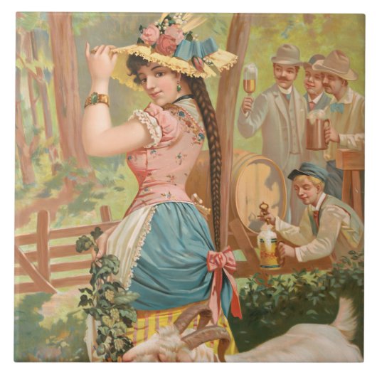 White Bock (1889) by Henry Jerome Schile タイル (正面)