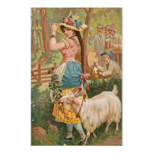 White Bock (1889) by Henry Jerome Schile ポスター (正面)