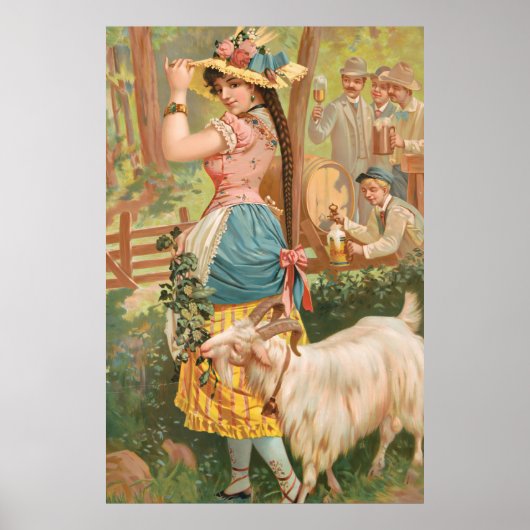 White Bock (1889) by Henry Jerome Schile ポスター (正面)