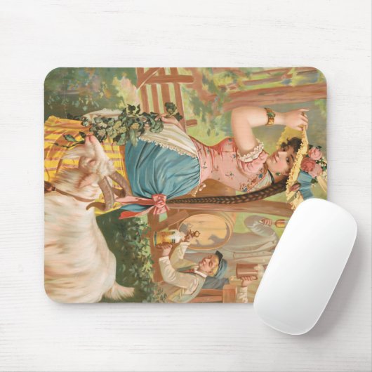 White Bock (1889) by Henry Jerome Schile マウスパッド (マウス)