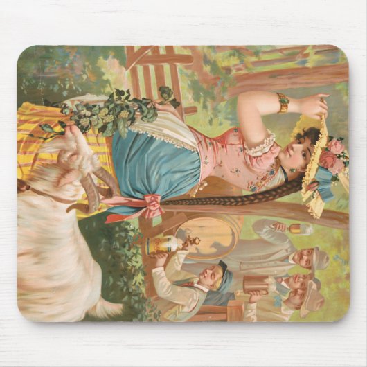 White Bock (1889) by Henry Jerome Schile マウスパッド (正面)