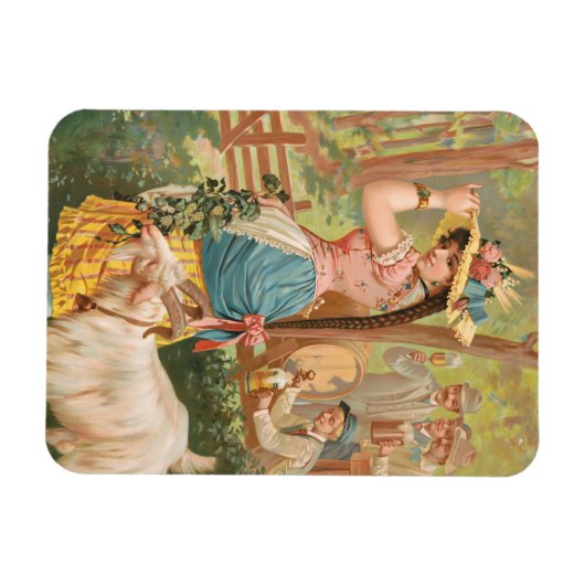 White Bock (1889) by Henry Jerome Schile マグネット (横)