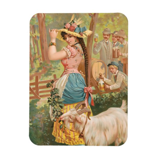 White Bock (1889) by Henry Jerome Schile マグネット (縦)