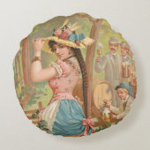 White Bock (1889) by Henry Jerome Schile ラウンドクッション (裏面)