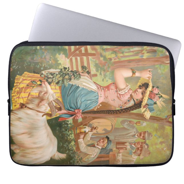 White Bock (1889) by Henry Jerome Schile ラップトップスリーブ (正面)