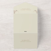 White Boho Floral All In One Wedding Invitation オールインワン招待状 (外側)