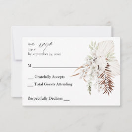 White Boho Floral no Meal RSVP 2