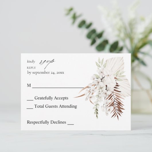 White Boho Floral no Meal RSVP 2 (スタンド正面)
