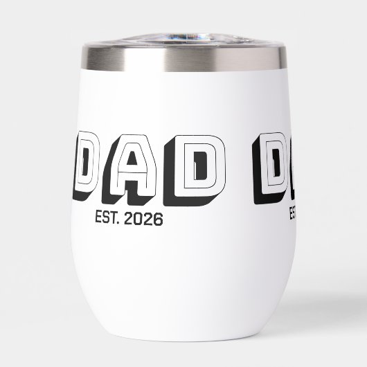 White Bold Varsity Established Dad (正面)