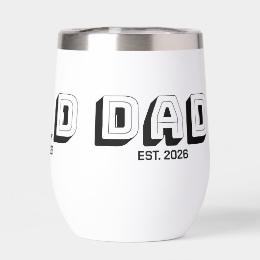 White Bold Varsity Established Dad (背面)