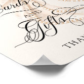 White Bow Bridal Shower Cards and Gifts ポスター (角)
