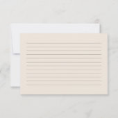 White Bow Floral Bridal Shower Recipe Card (裏面)