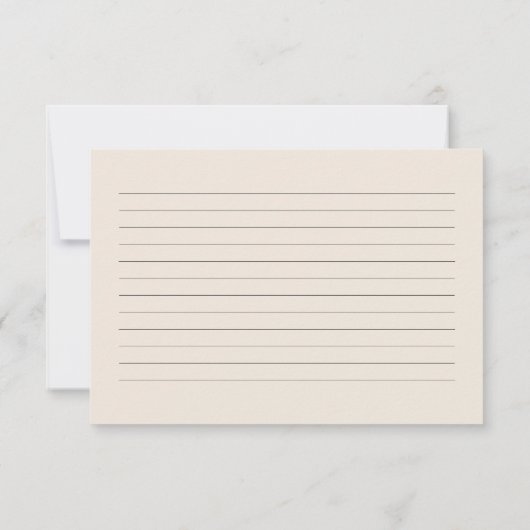 White Bow Floral Bridal Shower Recipe Card (裏面)